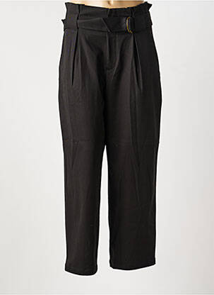 Pantalon droit tissage popeline taille haute noir SCOTCH & SODA femme