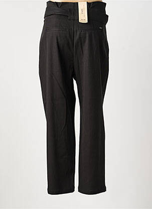 Pantalon droit tissage popeline taille haute noir SCOTCH & SODA femme
