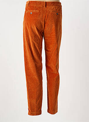Pantalon chino fermeture zippée sous rabat boutonné taille normale orange HARTFORD femme