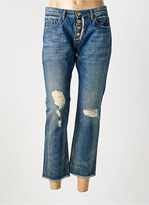 Jeans coupe droite effet usé délavé taille normale bleu BERENICE femme