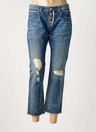 Jeans coupe droite effet usé délavé taille normale bleu BERENICE femme