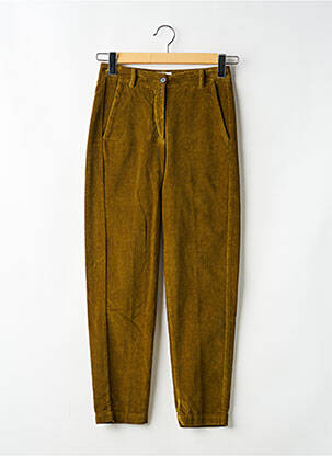 Pantalon chino fermeture zippée sous rabat boutonné taille normale vert HARTFORD femme