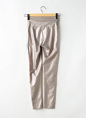 Legging effet matière satinée taille haute beige MARC AUREL femme