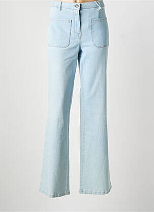 Jean coupe flare stretch taille haute bleu SCAPA femme
