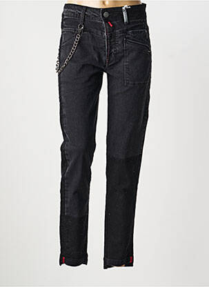 Jeans coupe slim stretch taille haute noir HIGH femme