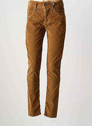 Pantalon slim taille haute taille haute marron HIGH femme