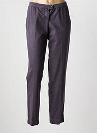 Pantalon chino fermeture zippée sous rabat boutonné taille normale bleu ARMANI femme