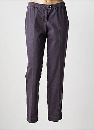 Pantalon chino fermeture zippée sous rabat boutonné taille normale bleu ARMANI femme