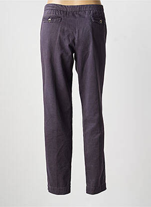 Pantalon chino fermeture zippée sous rabat boutonné taille normale bleu ARMANI femme