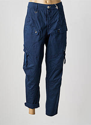 Pantalon cargo slim taille normale bleu HIGH femme