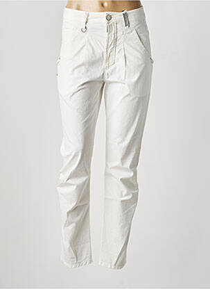 Pantalon slim taille haute taille haute beige HIGH femme