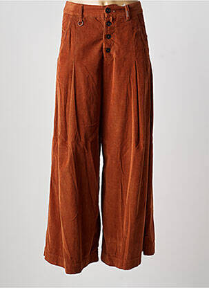 Pantalon large poches taille haute orange HIGH femme
