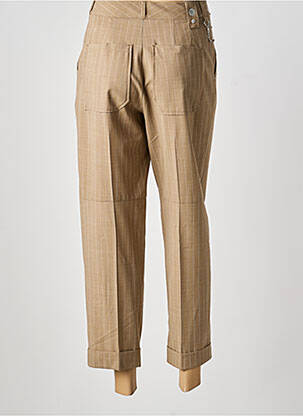 Pantalon 7/8 taille à pinces taille normale marron HIGH femme