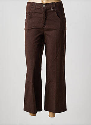 Pantalon 7/8 taille haute taille haute marron MARC AUREL femme