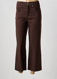 Pantalon 7/8 taille haute taille haute marron MARC AUREL femme