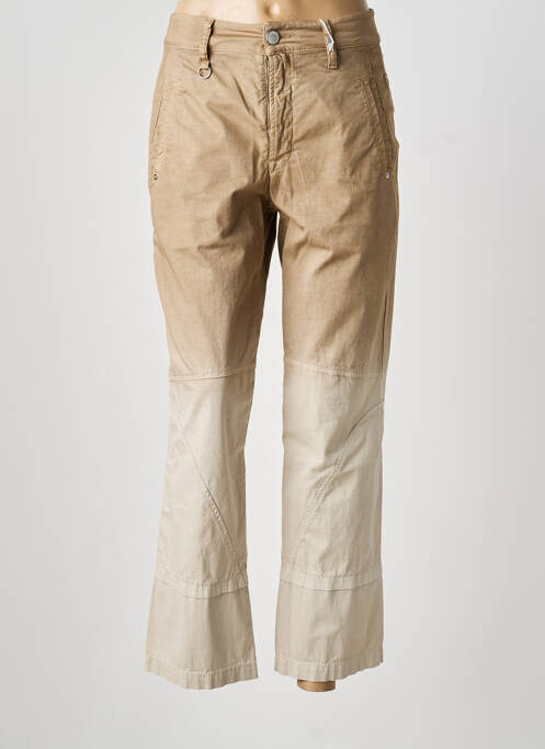 Pantalon chino tissage popeline taille normale beige HIGH femme