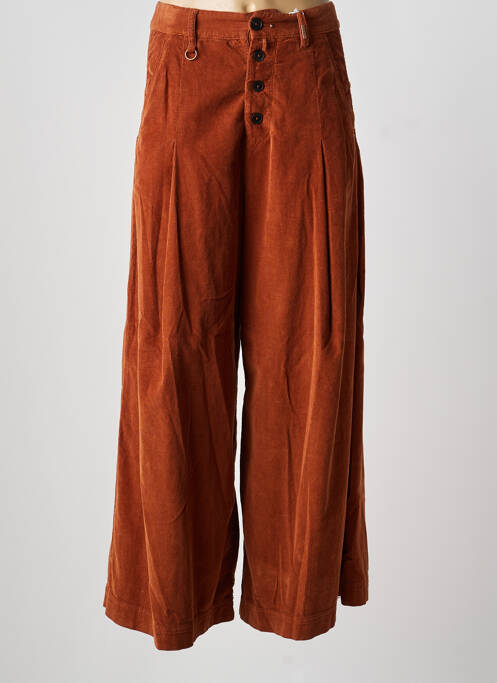Pantalon large poches taille haute orange HIGH femme
