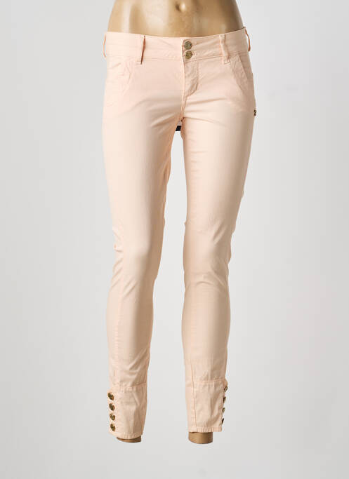 Pantalon 7/8 tissage popeline taille normale orange LIU JO femme