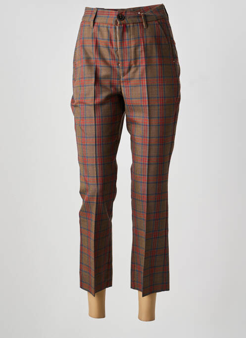 Pantalon 7/8 taille haute taille haute marron HIGH femme