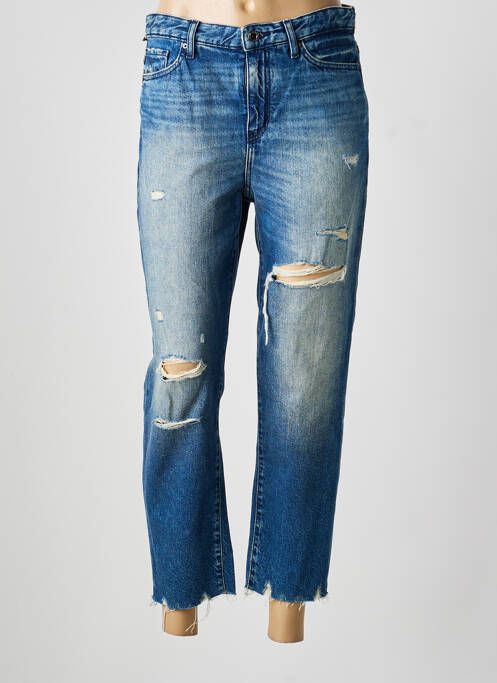 Jeans coupe droite taille haute taille haute bleu ARMANI EXCHANGE femme