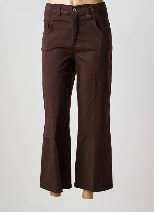 Pantalon 7/8 taille haute taille haute marron MARC AUREL femme