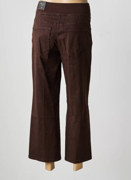 Pantalon 7/8 taille haute taille haute marron MARC AUREL femme