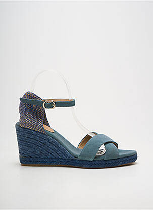 Espadrilles fermeture bride(s) talon de 7 à 9cm bleu MAYPOL femme