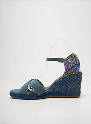 Espadrilles fermeture bride(s) talon de 7 à 9cm bleu MAYPOL femme