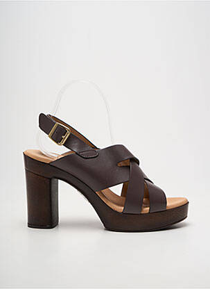 Sandales/nu pieds talon bottier talon haut de 10cm et plus marron COCO ET ABRICOT femme