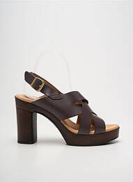 Sandales/nu pieds talon bottier talon haut de 10cm et plus marron COCO ET ABRICOT femme