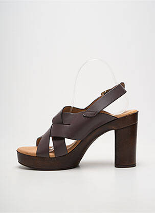 Sandales/nu pieds talon bottier talon haut de 10cm et plus marron COCO ET ABRICOT femme