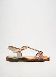 Sandales/nu pieds chiquet talon plat jusqu'à 3cm rose COCO ET ABRICOT femme