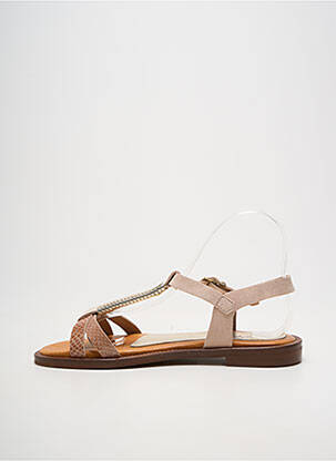 Sandales/nu pieds chiquet talon plat jusqu'à 3cm rose COCO ET ABRICOT femme