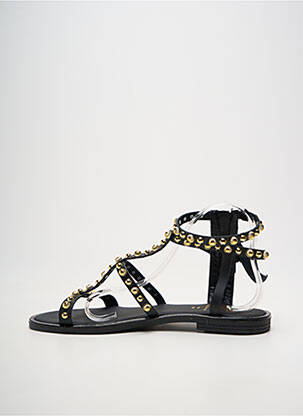 Sandales/nu pieds chiquet talon plat jusqu'à 3cm noir DICIOTTOPIU femme