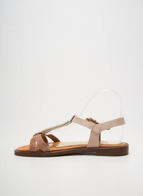 Sandales/nu pieds chiquet talon plat jusqu'à 3cm rose COCO ET ABRICOT femme
