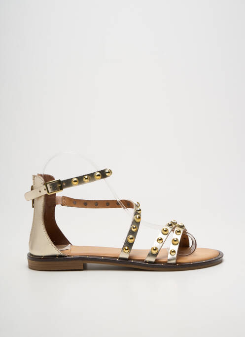Sandales/nu pieds chiquet talon plat jusqu'à 3cm or DICIOTTOPIU femme