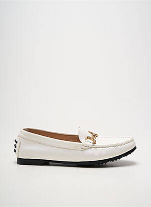 Mocassins chiquet talon plat jusqu'à 3cm blanc TRIVER FLIGHT femme