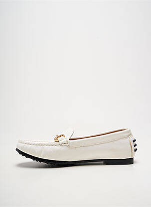 Mocassins chiquet talon plat jusqu'à 3cm blanc TRIVER FLIGHT femme