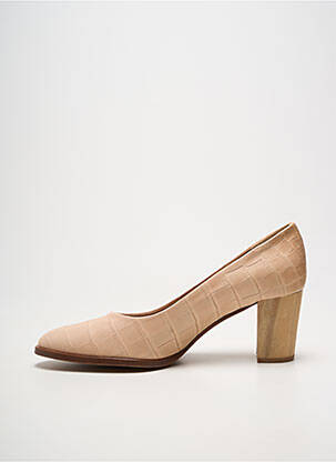 Escarpins bout rond talon de 7 à 9cm beige JHAY femme