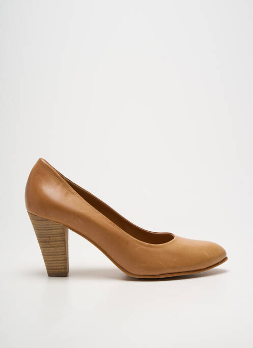 Escarpins type de semelle amortissante talon de 7 à 9cm marron JHAY femme