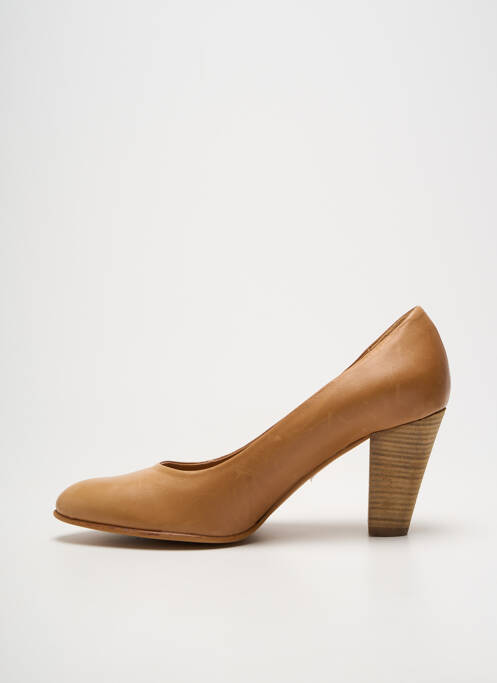 Escarpins type de semelle amortissante talon de 7 à 9cm marron JHAY femme
