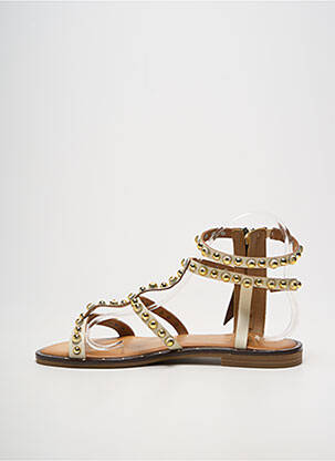 Sandales/nu pieds chiquet talon plat jusqu'à 3cm beige DICIOTTOPIU femme