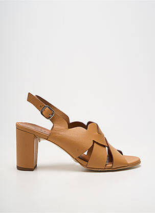Sandales/nu pieds talon bottier talon de 7 à 9cm marron JHAY femme