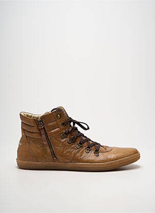 Bottines/boots tissage satiné bout rond marron BUGGY homme