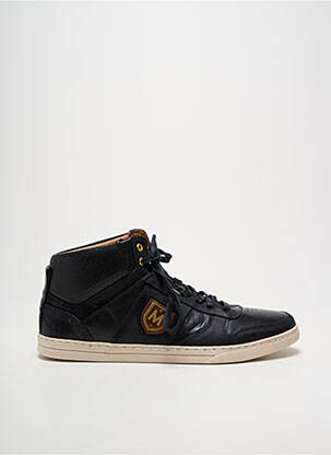 Baskets tissage satiné bout rond noir MEDELLIN homme