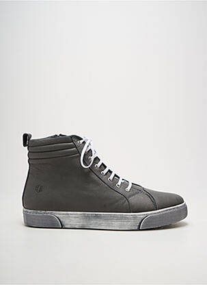 Baskets fermeture zip et lacets bout rond gris STEXX homme