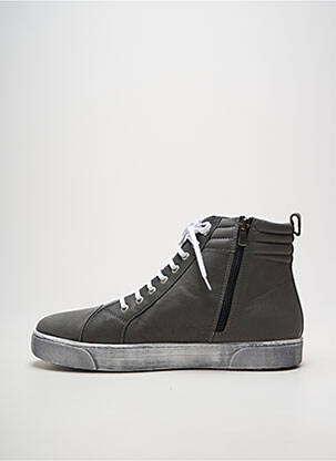 Baskets fermeture zip et lacets bout rond gris STEXX homme