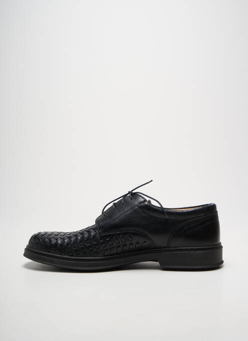 Derbies tissage satiné talon bas noir SLEDGERS homme