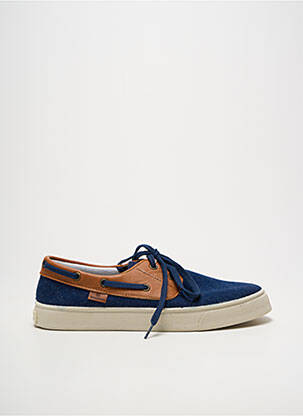 Chaussures bâteau semelle amovible bout rond bleu SHOECOLOGY homme