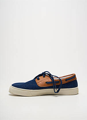 Chaussures bâteau semelle amovible bout rond bleu SHOECOLOGY homme